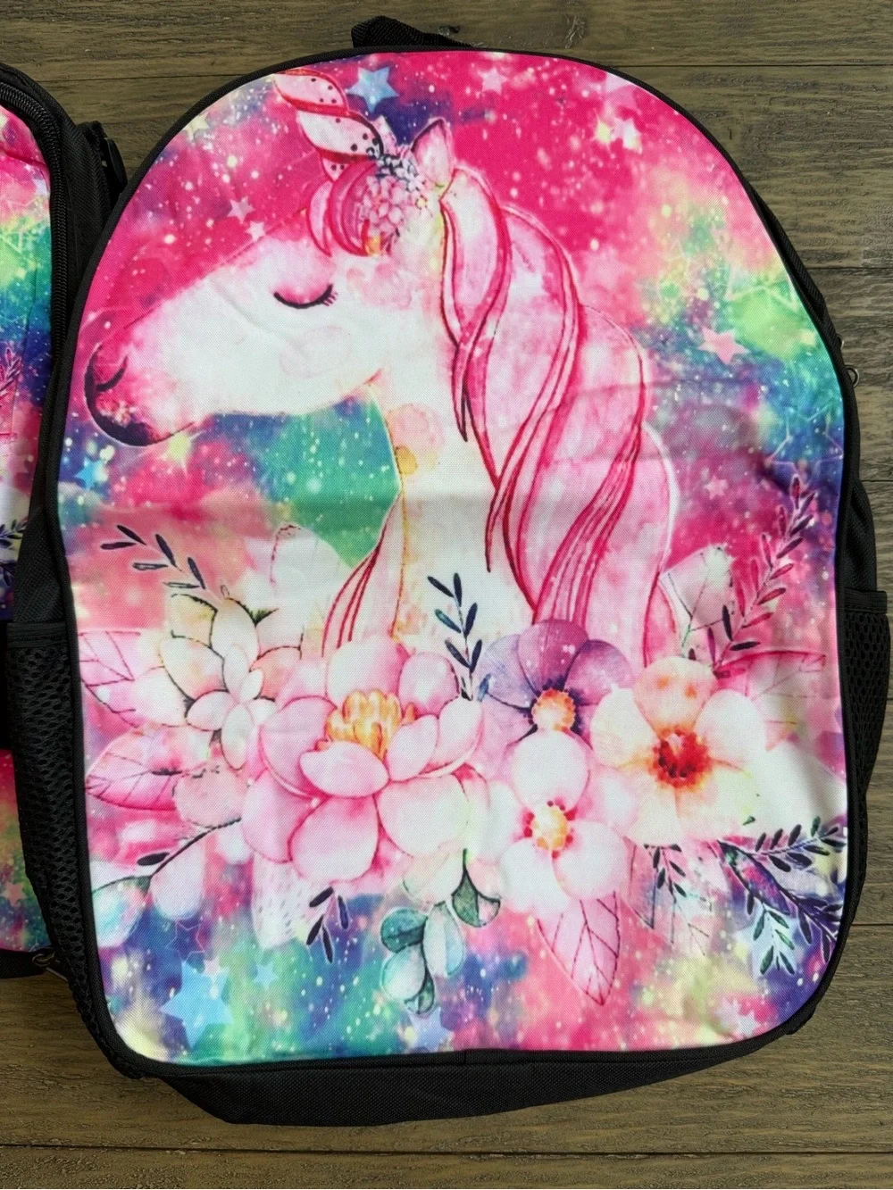 Unicorn three-piece backpack set Includes backpack, lunch bag, and pencil bag